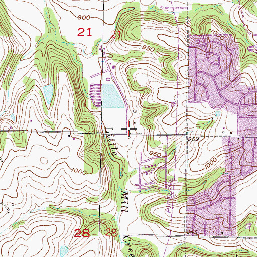 Topographic Map of Church of Christ Lenexa Kansas Shawnee Mission Kansas, KS