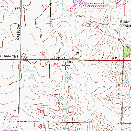 Topographic Map of Lord of Life Lutheran Church, KS