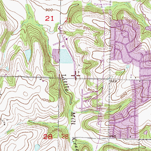 Topographic Map of Merriam Church of Christ, KS