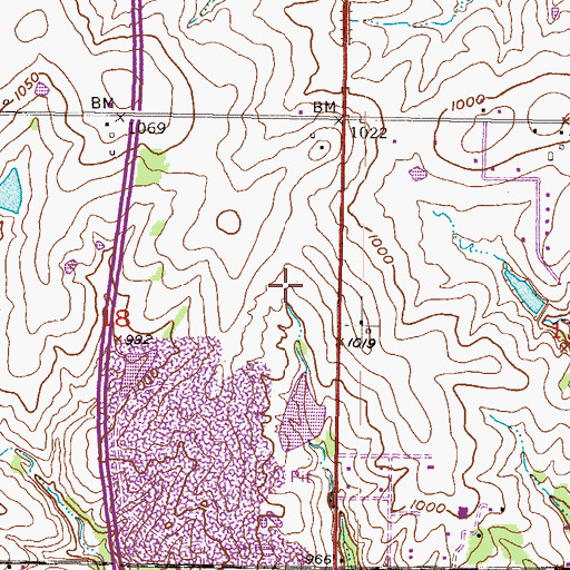 Topographic Map of Grace Baptist Church, KS