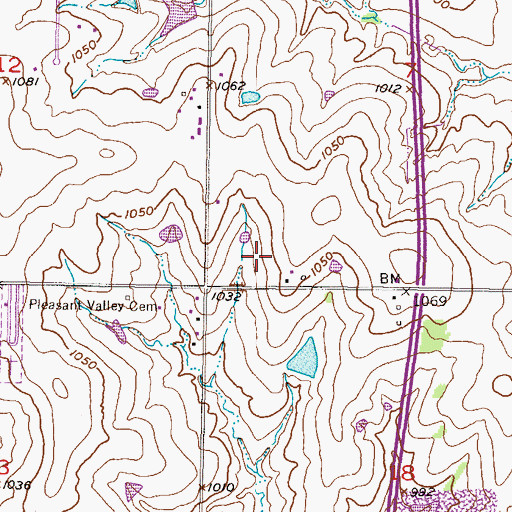 Topographic Map of Grace Church of Overland Park, KS