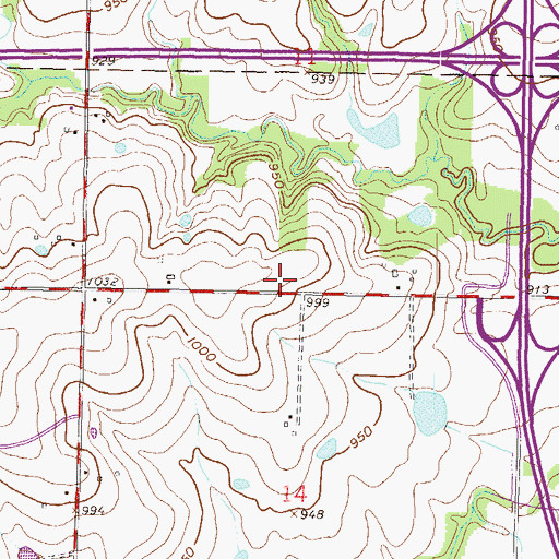 Topographic Map of Grace Covenant Presbyterian Church, KS
