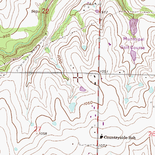 Topographic Map of Heartland Christian Fellowship, KS