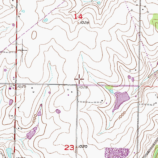 Topographic Map of Heritage Community Church, KS