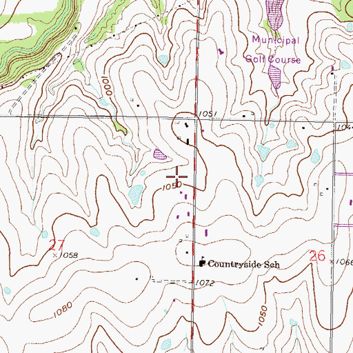 Topographic Map of Heritage United Methodist Church, KS