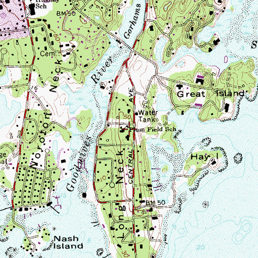 Topographic Map of Plum Field School, CT