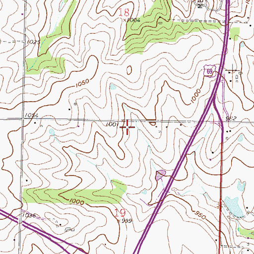 Topographic Map of Holy Cross Evangelical Lutheran Church, KS
