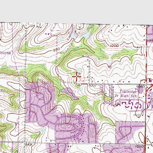 Topographic Map of Good Shepherd Catholic Church, KS