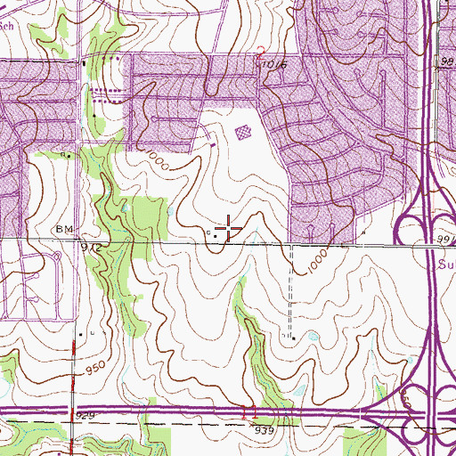 Topographic Map of Holy Spirit Catholic Church, KS