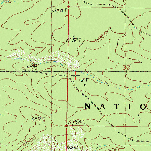Topographic Map of Rice Hollow Trick Tank, AZ