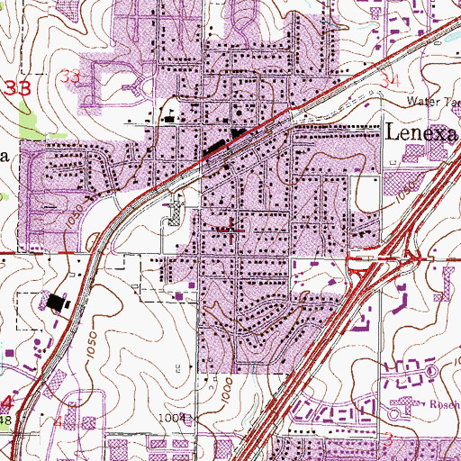 Topographic Map of Ethiopian Christian Fellowship, KS