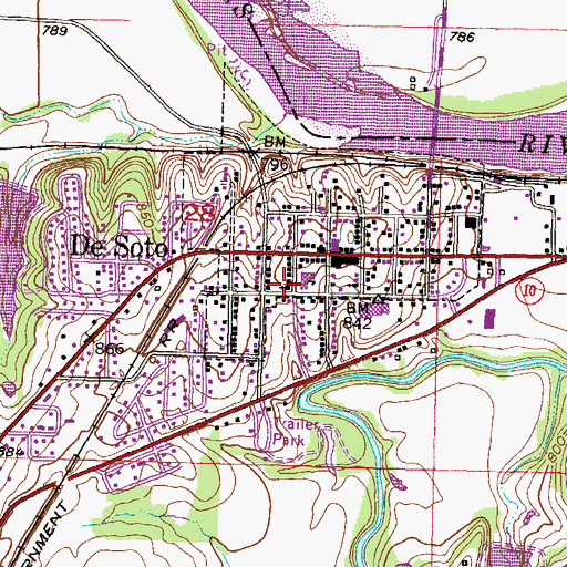 Topographic Map of Faith Builders International, KS