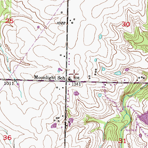Topographic Map of First Assembly of God Church, KS