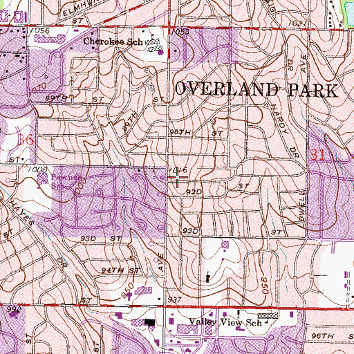 Topographic Map of First Southern Baptist Church, KS