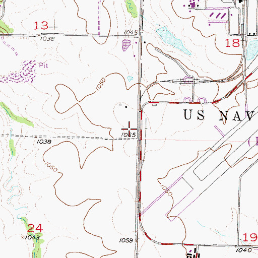 Topographic Map of Gardner Church of the Nazarene, KS