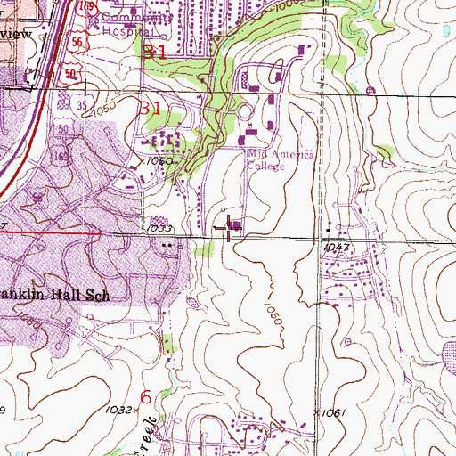 Topographic Map of Church of the Harvest, KS