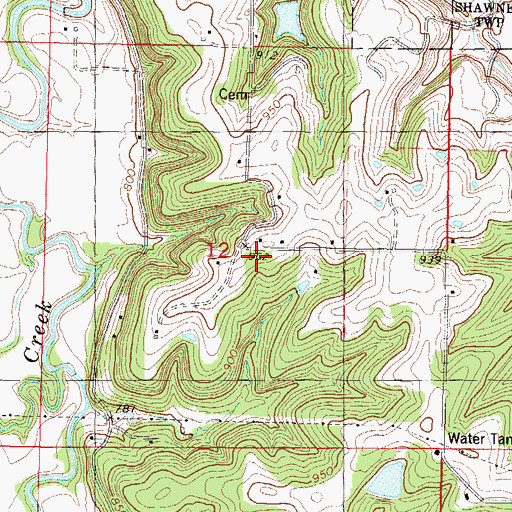 Topographic Map of Community Missionary Baptist Church, KS