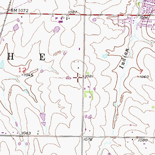 Topographic Map of Community of Christ Church, KS