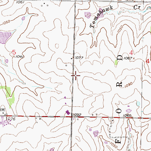 Topographic Map of Church of the Harvest, KS