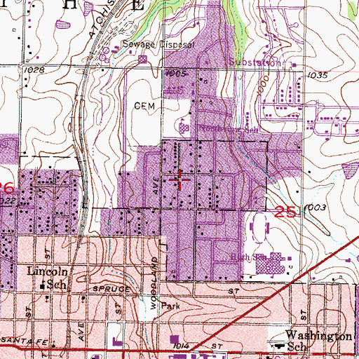 Topographic Map of Church of the King Cathedral, KS