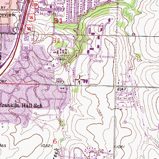 Topographic Map of College Church of the Nazarene, KS