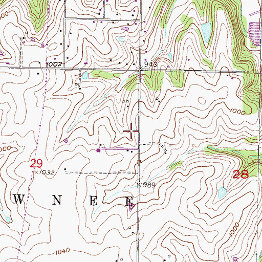 Topographic Map of Calvary Baptist Church, KS