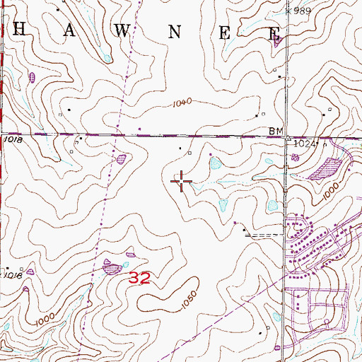 Topographic Map of Celebration Community Church, KS