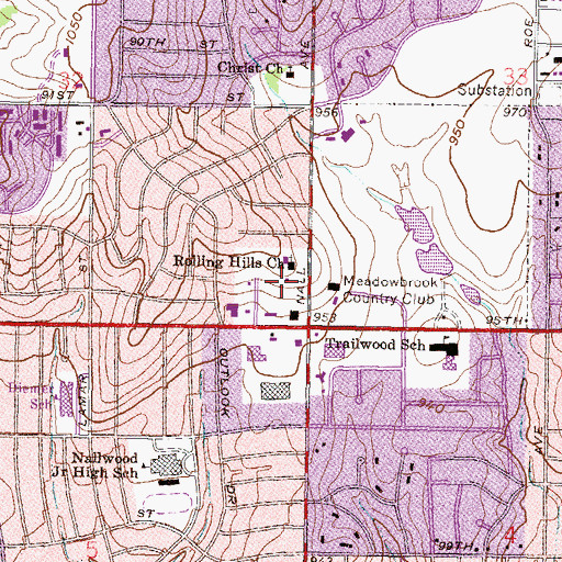 Topographic Map of Central Korean United Methodist Church, KS