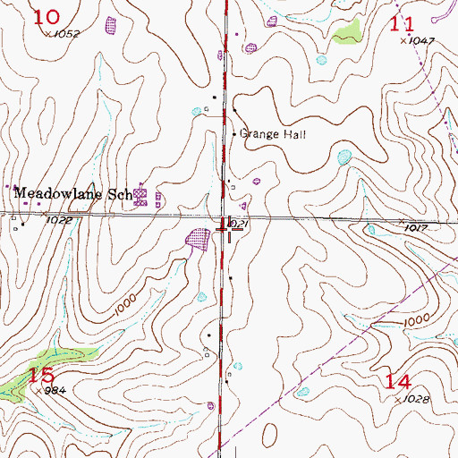 Topographic Map of Christ Community Church of the Nazarene, KS