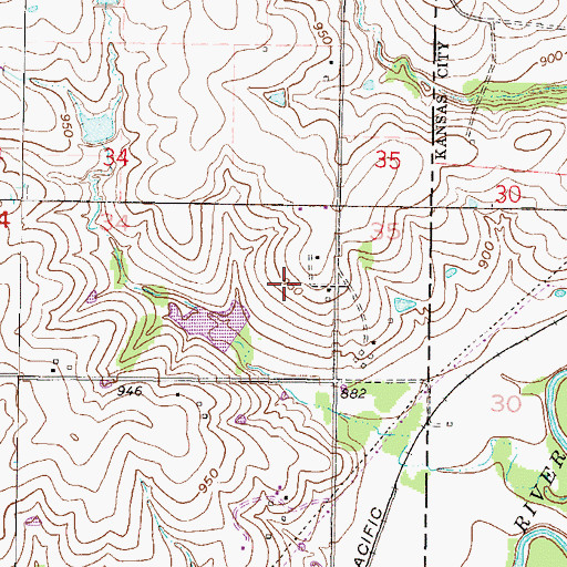 Topographic Map of Christ Community Church  Leawood Campus, KS
