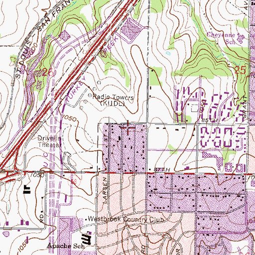 Topographic Map of Adat Yeshua-Messianic, KS