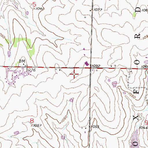 Topographic Map of Aldersgate United Methodist Church, KS