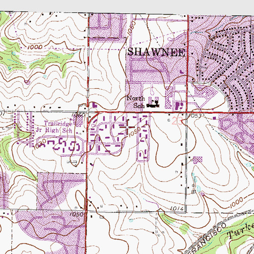 Topographic Map of Amanuel Ethiopian Church, KS