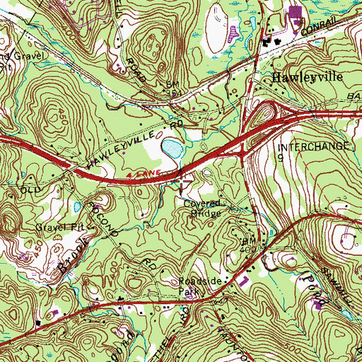 Topographic Map of Pogond Brook, CT