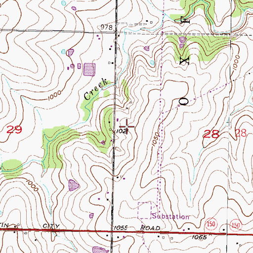 Topographic Map of Beautiful Savior Lutheran Church, KS