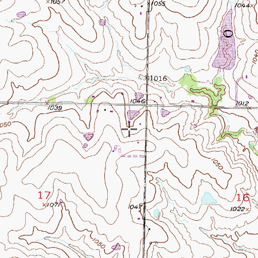 Topographic Map of Berean Bible Church, KS