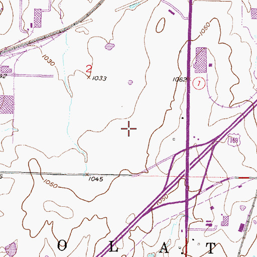 Topographic Map of The Great Mall of the Great Plains, KS