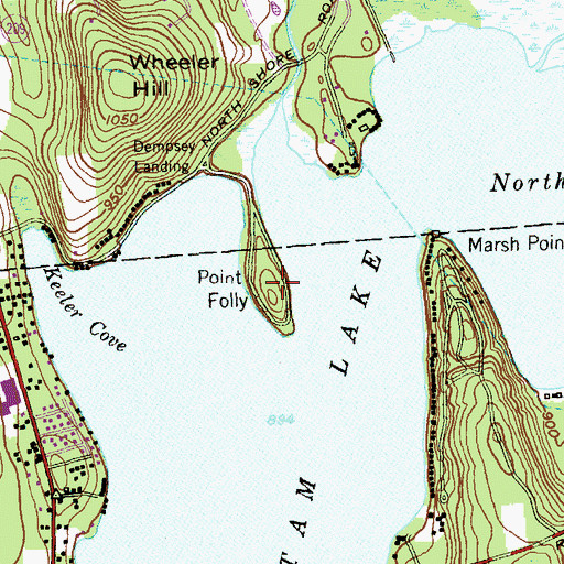 Topographic Map of Point Folly, CT