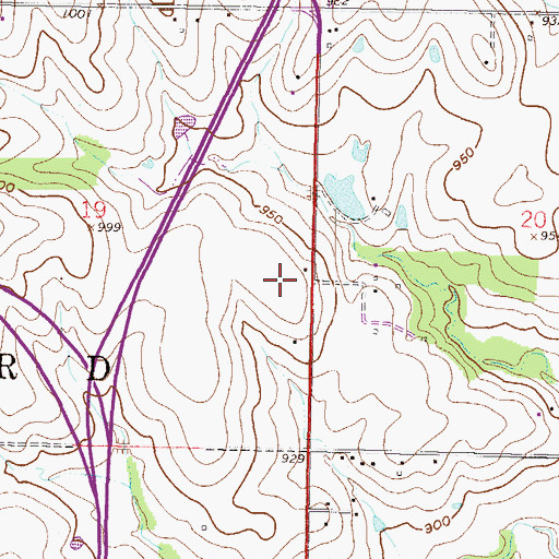 Topographic Map of Saint Luke's South Hospital, KS