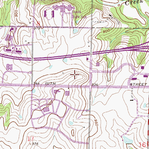 Topographic Map of Midamerica Rehabilitation Hospital, KS