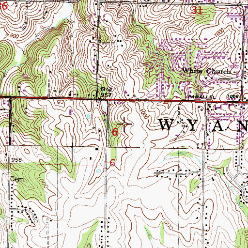 Topographic Map of Providence Medical Center, KS