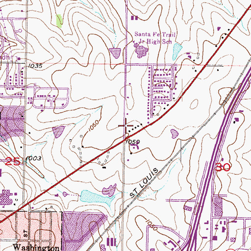 Topographic Map of Ridgeview Animal Hospital, KS