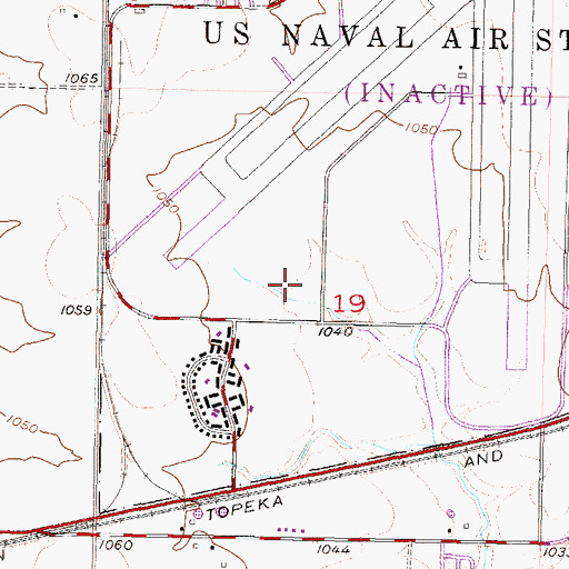 Topographic Map of New Century Post Office, KS