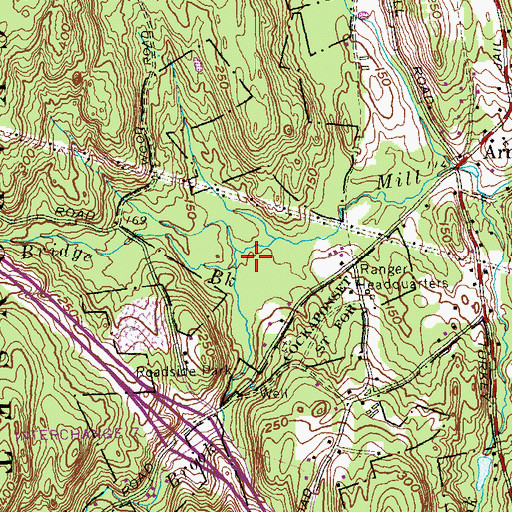 Topographic Map of Pole Bridge Brook, CT