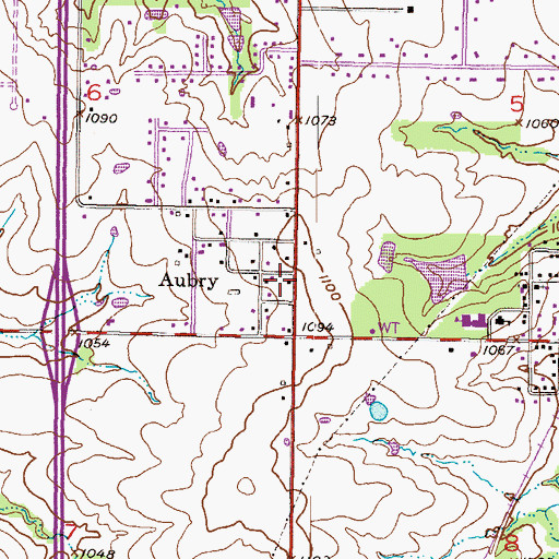 Topographic Map of Stilwell Post Office, KS