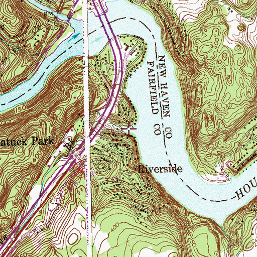 Topographic Map of Pole Bridge Brook, CT