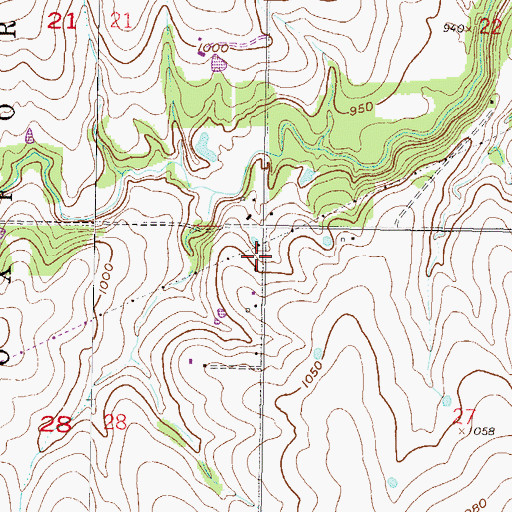 Topographic Map of Bradford Pet Hospital, KS