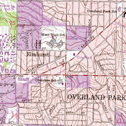 Topographic Map of Companion Animal Hospital, KS