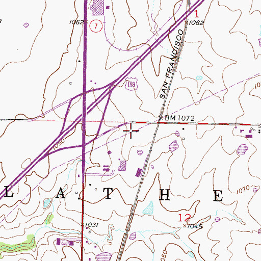 Topographic Map of Knappenberger Veterinary Clinic, KS