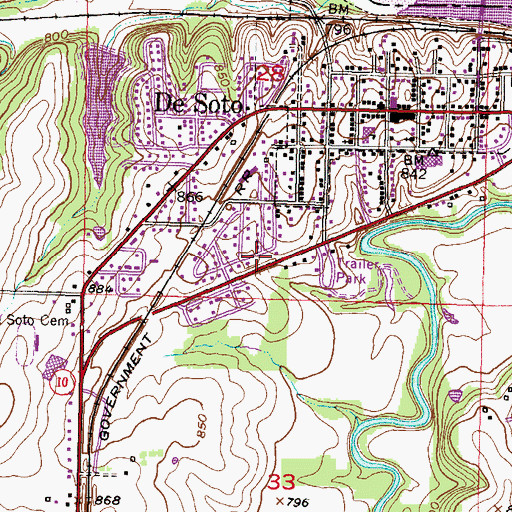 Topographic Map of Mc Callum Veterinary Clinic, KS